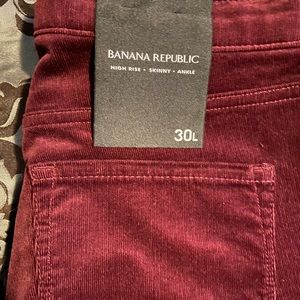 High waisted skinny corduroys